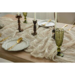 Cheese Cloth Table Runner (Beige)