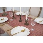 Cheese Cloth Table Runner (Dusty Rose)