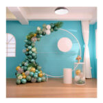 White Circle Mesh Display