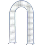 White Mesh Round Arch